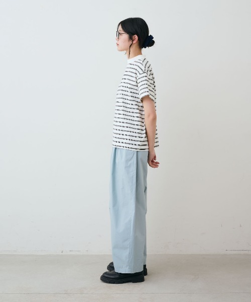 THREE FIFTY STANDARD（スリーフィフティースタンダード）の「ＴＨＲＥＥ　ＦＩＦＴＹ　ＳＴＡＮＤＡＲＤ　こだわりボーダーＴシャツ（Tシャツ/カットソー・レディース・ブルー系その他/ホワイト系その他/ブラウン系その他・M/L/LL/3L）」の6枚目の写真