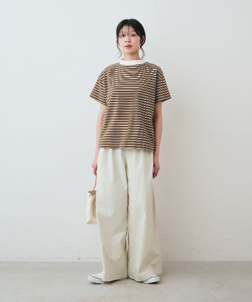 THREE FIFTY STANDARD（スリーフィフティースタンダード）の「ＴＨＲＥＥ　ＦＩＦＴＹ　ＳＴＡＮＤＡＲＤ　こだわりボーダーＴシャツ（Tシャツ/カットソー・レディース・ブルー系その他/ホワイト系その他/ブラウン系その他・M/L/LL/3L）」の11枚目の写真
