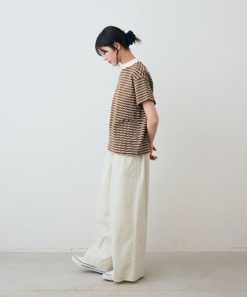 THREE FIFTY STANDARD（スリーフィフティースタンダード）の「ＴＨＲＥＥ　ＦＩＦＴＹ　ＳＴＡＮＤＡＲＤ　こだわりボーダーＴシャツ（Tシャツ/カットソー・レディース・ブルー系その他/ホワイト系その他/ブラウン系その他・M/L/LL/3L）」の12枚目の写真
