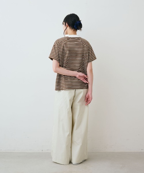 THREE FIFTY STANDARD（スリーフィフティースタンダード）の「ＴＨＲＥＥ　ＦＩＦＴＹ　ＳＴＡＮＤＡＲＤ　こだわりボーダーＴシャツ（Tシャツ/カットソー・レディース・ブルー系その他/ホワイト系その他/ブラウン系その他・M/L/LL/3L）」の13枚目の写真