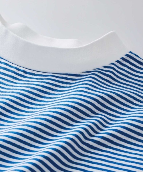 THREE FIFTY STANDARD（スリーフィフティースタンダード）の「ＴＨＲＥＥ　ＦＩＦＴＹ　ＳＴＡＮＤＡＲＤ　こだわりボーダーＴシャツ（Tシャツ/カットソー・レディース・ブルー系その他/ホワイト系その他/ブラウン系その他・M/L/LL/3L）」の15枚目の写真
