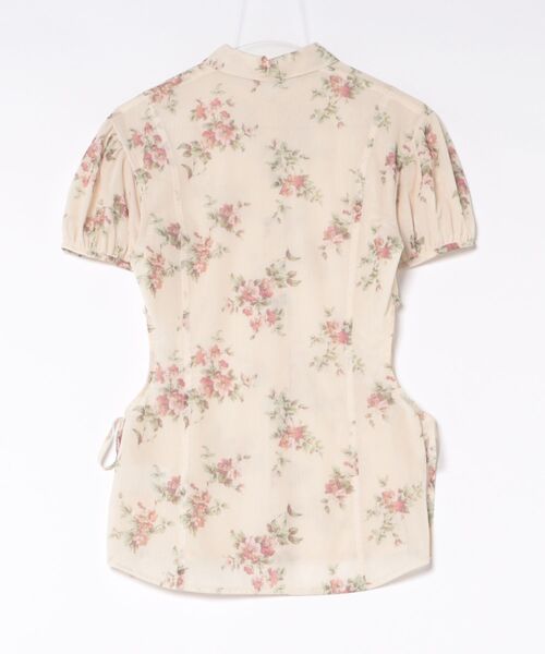 CLANE（クラネ）の「CLANE/クラネ/FLOWER HOLE SHIRTS（シャツ/ブラウス・レディース・ベージュ/ブラック・1）」の3枚目の写真