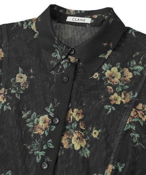 CLANE（クラネ）の「CLANE/クラネ/FLOWER HOLE SHIRTS（シャツ/ブラウス・レディース・ベージュ/ブラック・1）」の5枚目の写真
