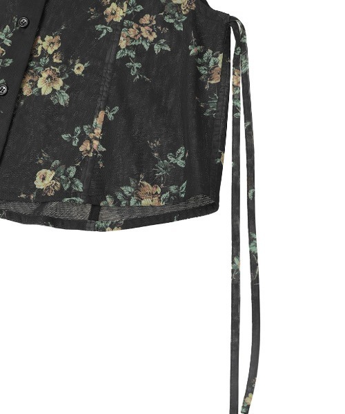 CLANE（クラネ）の「CLANE/クラネ/FLOWER HOLE SHIRTS（シャツ/ブラウス・レディース・ベージュ/ブラック・1）」の7枚目の写真