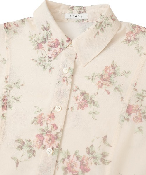 CLANE（クラネ）の「CLANE/クラネ/FLOWER HOLE SHIRTS（シャツ/ブラウス・レディース・ベージュ/ブラック・1）」の12枚目の写真