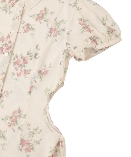 CLANE（クラネ）の「CLANE/クラネ/FLOWER HOLE SHIRTS（シャツ/ブラウス・レディース・ベージュ/ブラック・1）」の13枚目の写真