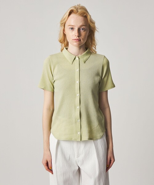 Steven Alan(スティーブンアラン)の「<Steven Alan>リブ ハーフスリーブ シャツカーディガン(カーディガン/ボレロ・レディース・オフホワイト/レッド/ライム/ブラック・FREE)」の13枚目の写真
