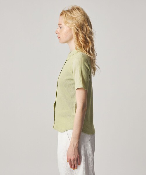 Steven Alan(スティーブンアラン)の「<Steven Alan>リブ ハーフスリーブ シャツカーディガン(カーディガン/ボレロ・レディース・オフホワイト/レッド/ライム/ブラック・FREE)」の14枚目の写真