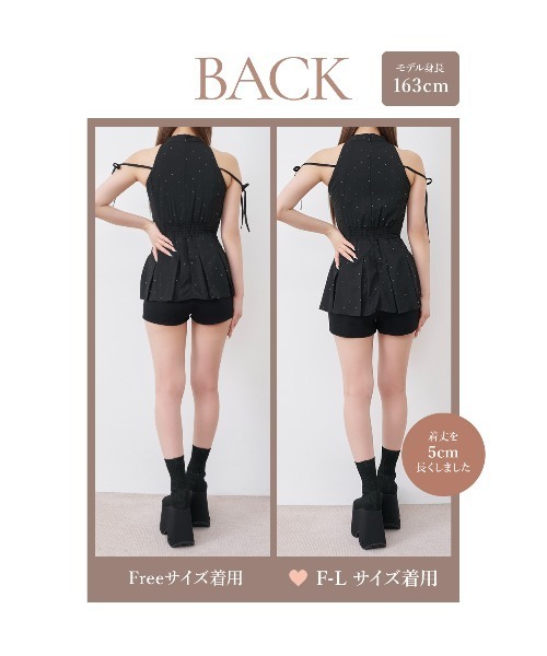 Darich(ダーリッチ)の「アメスリフリルショルダーリボンコンビネゾン(ワンピース・レディース・ホワイト/ブラック/その他・FREE/FL)」の20枚目の写真