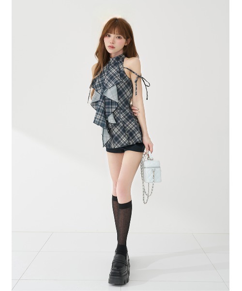Darich(ダーリッチ)の「アメスリフリルショルダーリボンコンビネゾン(ワンピース・レディース・ホワイト/ブラック/その他・FREE/FL)」の12枚目の写真