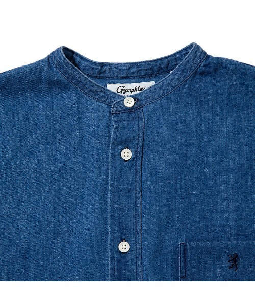 Kinetics（キネティクス）の「Gymphlex Band collar shirt dress（ジムフレックス バンドカラーシャツワンピース）（シャツワンピース・レディース・ネイビー系・X-LARGE）」の3枚目の写真