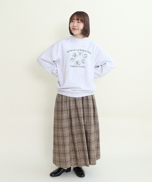 PAR ICI(パーリッシィ)の「コットン/リネン チェック 後ゴムスカート(スカート・レディース・ブラック系その他/ダークブラウン系・FREE)」の10枚目の写真