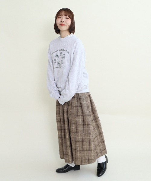 PAR ICI(パーリッシィ)の「コットン/リネン チェック 後ゴムスカート(スカート・レディース・ブラック系その他/ダークブラウン系・FREE)」の11枚目の写真