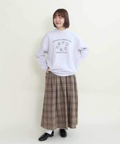 PAR ICI(パーリッシィ)の「コットン/リネン チェック 後ゴムスカート(スカート・レディース・ブラック系その他/ダークブラウン系・FREE)」の12枚目の写真