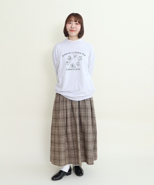 PAR ICI(パーリッシィ)の「コットン/リネン チェック 後ゴムスカート(スカート・レディース・ブラック系その他/ダークブラウン系・FREE)」の13枚目の写真