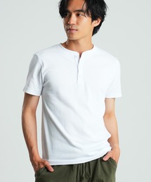  (Never) Acquiesce（ネバーアクイース）の「スパンテレコヘンリーネック半袖T（Tシャツ/カットソー）」