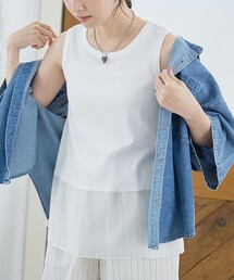 シアー」に該当するタンクトップ（ホワイト/白色系）ファッション通販