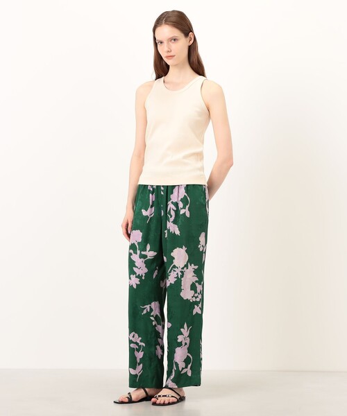 NE QUITTEZ PAS!(ヌキテパ)の「ne Quittez pas Shantoon Jacquard パンツ(その他パンツ・レディース・アイボリー/ダークグリーン・S)」の3枚目の写真