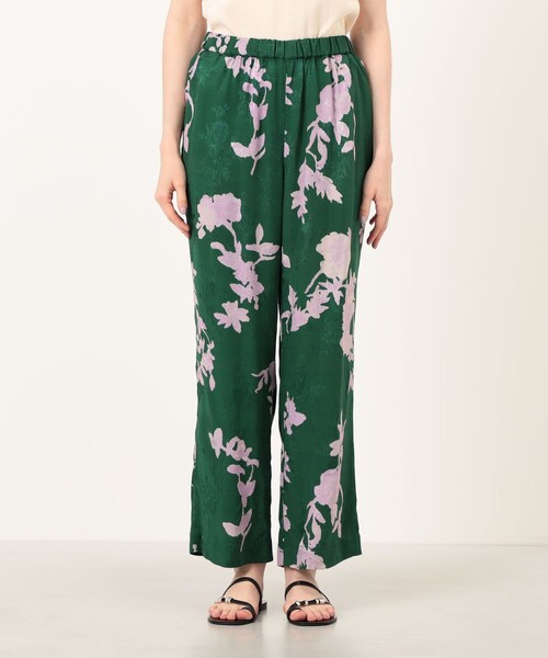 NE QUITTEZ PAS!(ヌキテパ)の「ne Quittez pas Shantoon Jacquard パンツ(その他パンツ・レディース・アイボリー/ダークグリーン・S)」の4枚目の写真