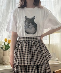 MEOWCATプリント半袖Tシャツ