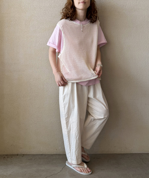 JOURNAL STANDARD LUXE(ジャーナルスタンダード ラックス)の「メッシュ タンク(シャツ/ブラウス・レディース・アイボリー/ブラック・FREE)」の16枚目の写真