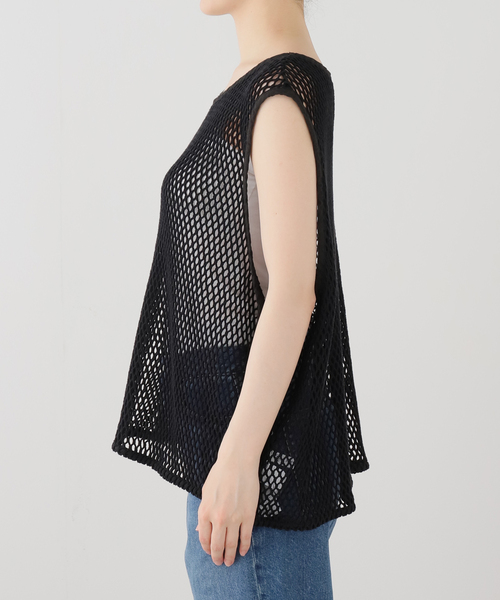 JOURNAL STANDARD LUXE(ジャーナルスタンダード ラックス)の「メッシュ タンク(シャツ/ブラウス・レディース・アイボリー/ブラック・FREE)」の18枚目の写真
