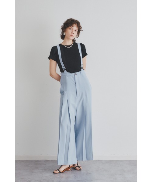 Muel Chic(ミュエルシック)の「Bare jamper pleats pants ベアージャンパープリーツパンツ(その他パンツ・レディース・サックスブルー系/ベージュ/ブラック・SMALL/MEDIUM)」の3枚目の写真