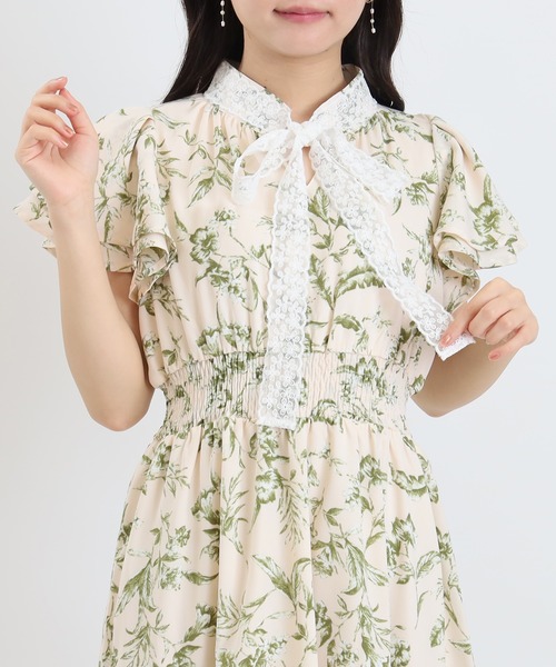 ASTORIA ODIER(アストリアオディール)の「レースボウタイ花柄ワンピース(ワンピース・レディース・ベージュ/アイボリー/ホワイト・MEDIUM/SMALL)」の21枚目の写真