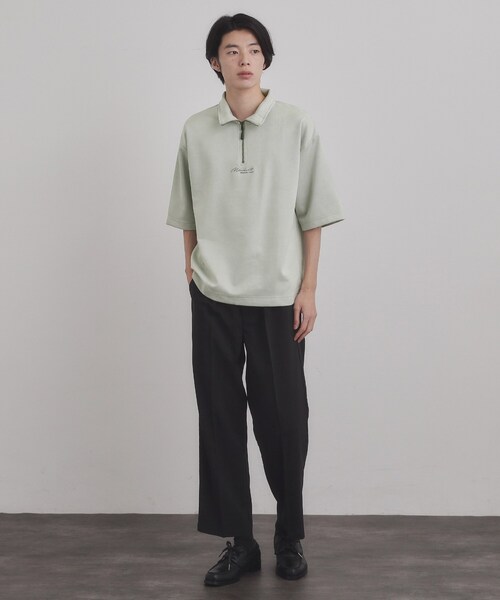 tk.TAKEO KIKUCHI(ティーケータケオキクチ)の「フェイクスエードハーフジップ(Tシャツ/カットソー・メンズ・チャコールグレー/ライトブルー/ライトグレー・02/03/04)」の17枚目の写真