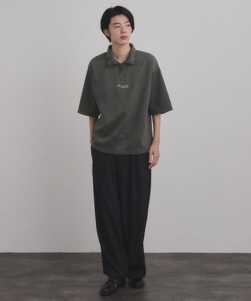 tk.TAKEO KIKUCHI(ティーケータケオキクチ)の「フェイクスエードハーフジップ(Tシャツ/カットソー・メンズ・チャコールグレー/ライトブルー/ライトグレー・02/03/04)」の21枚目の写真