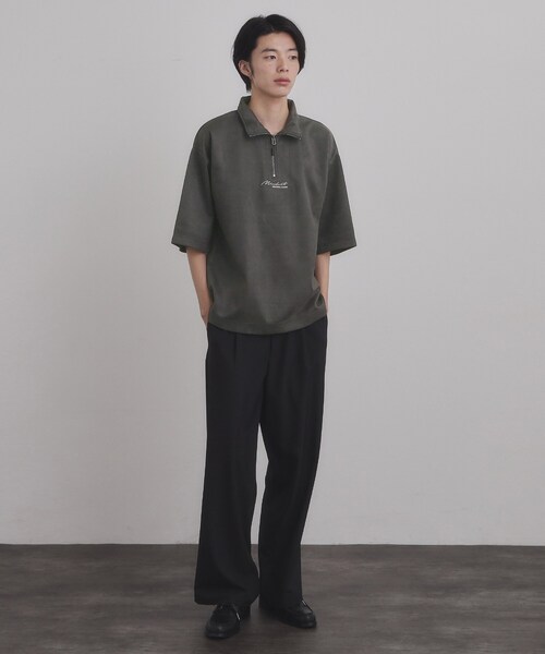 tk.TAKEO KIKUCHI(ティーケータケオキクチ)の「フェイクスエードハーフジップ(Tシャツ/カットソー・メンズ・チャコールグレー/ライトブルー/ライトグレー・02/03/04)」の10枚目の写真