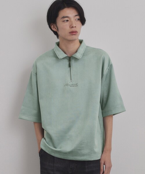 tk.TAKEO KIKUCHI(ティーケータケオキクチ)の「フェイクスエードハーフジップ(Tシャツ/カットソー・メンズ・チャコールグレー/ライトブルー/ライトグレー・02/03/04)」の12枚目の写真
