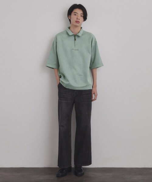 tk.TAKEO KIKUCHI(ティーケータケオキクチ)の「フェイクスエードハーフジップ(Tシャツ/カットソー・メンズ・チャコールグレー/ライトブルー/ライトグレー・02/03/04)」の13枚目の写真