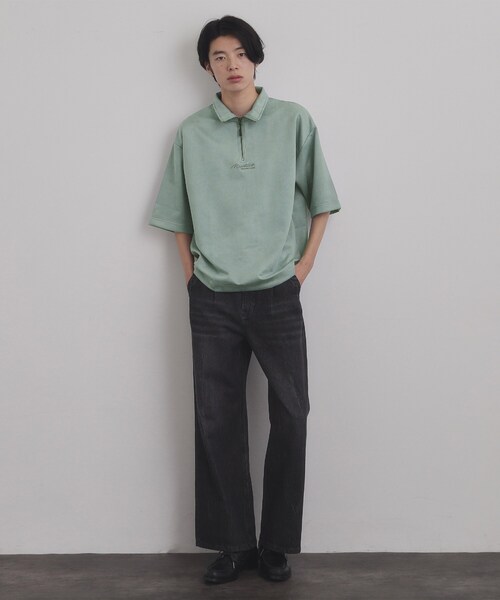 tk.TAKEO KIKUCHI(ティーケータケオキクチ)の「フェイクスエードハーフジップ(Tシャツ/カットソー・メンズ・チャコールグレー/ライトブルー/ライトグレー・02/03/04)」の14枚目の写真