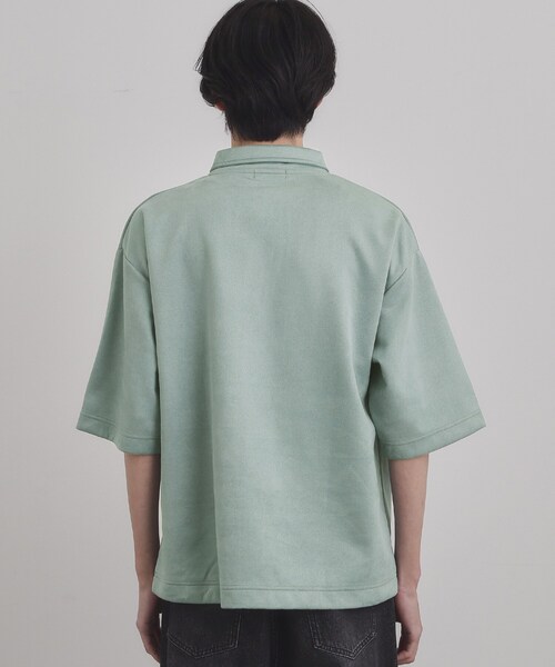 tk.TAKEO KIKUCHI(ティーケータケオキクチ)の「フェイクスエードハーフジップ(Tシャツ/カットソー・メンズ・チャコールグレー/ライトブルー/ライトグレー・02/03/04)」の6枚目の写真