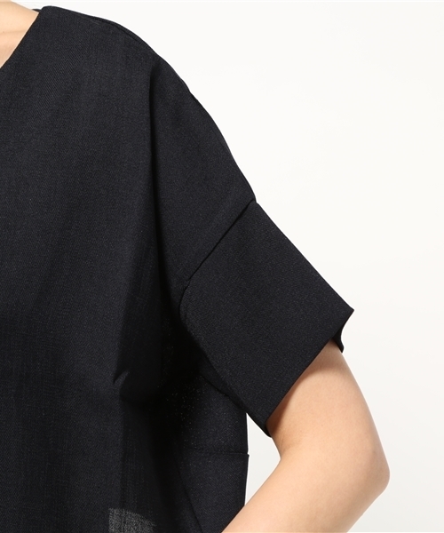 OUTLET（アウトレット）の「【Discoat Parisien】ツイード後ロ切替BL（シャツ/ブラウス・レディース・ダークブルー/ネイビー/グレー・FREE）」の8枚目の写真