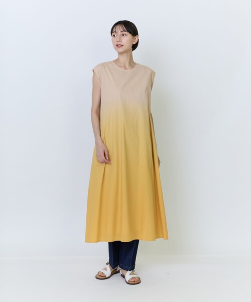 LOISIR(ロワズィール)の「インドコットンボイルハンド段染めワンピース(ワンピース・レディース・ベージュ系その他/ブルー系その他・FREE)」の1枚目の写真