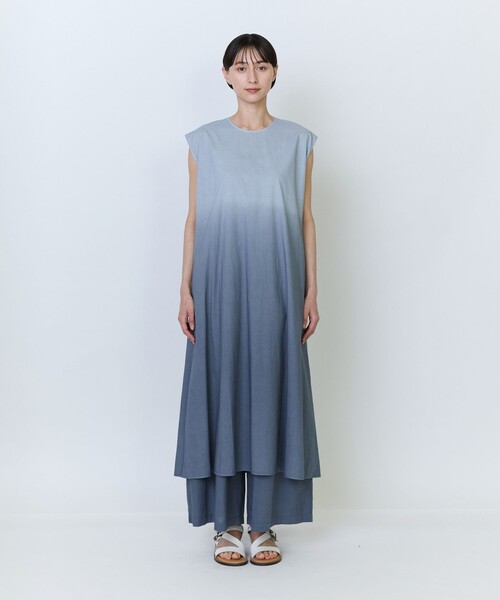 LOISIR(ロワズィール)の「インドコットンボイルハンド段染めワンピース(ワンピース・レディース・ベージュ系その他/ブルー系その他・FREE)」の9枚目の写真