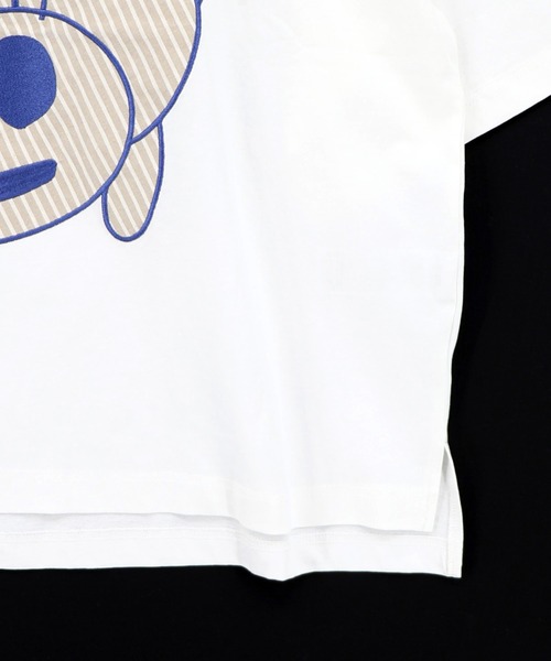 ScoLar Parity(スカラーパリティ)の「362112:ポケットからこぼれウサギ アップリケTシャツ(Tシャツ/カットソー・レディース・サックスブルー/ネイビー/オフホワイト・M)」の20枚目の写真