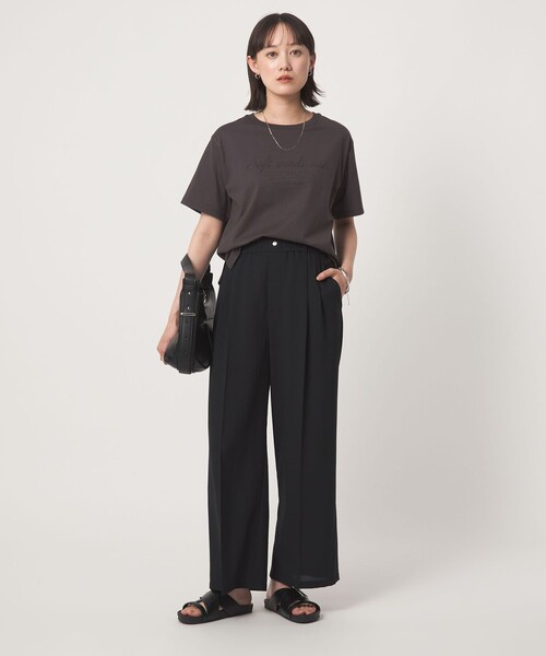 green label relaxing(グリーンレーベルリラクシング)の「グラフィック Tシャツ(Tシャツ/カットソー・レディース・ブラウン/オフホワイト/ダークグレー/その他1・FREE)」の8枚目の写真