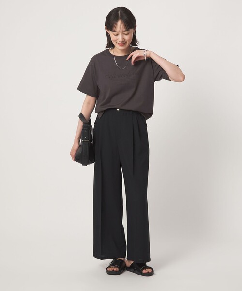 green label relaxing(グリーンレーベルリラクシング)の「グラフィック Tシャツ(Tシャツ/カットソー・レディース・ブラウン/オフホワイト/ダークグレー/その他1・FREE)」の9枚目の写真