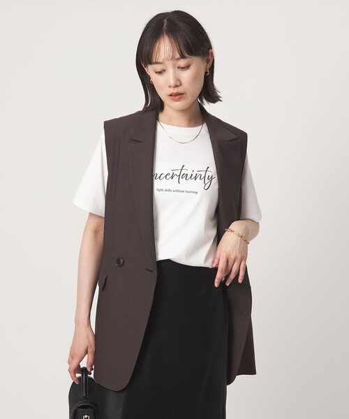 green label relaxing(グリーンレーベルリラクシング)の「グラフィック Tシャツ(Tシャツ/カットソー・レディース・ブラウン/オフホワイト/ダークグレー/その他1・FREE)」の12枚目の写真