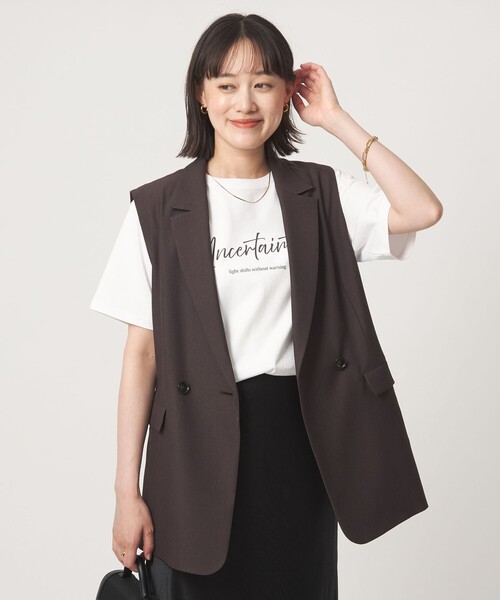 green label relaxing(グリーンレーベルリラクシング)の「グラフィック Tシャツ(Tシャツ/カットソー・レディース・ブラウン/オフホワイト/ダークグレー/その他1・FREE)」の13枚目の写真