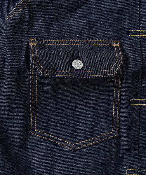 Levi's(リーバイス)の「Levi’s(R) / リーバイス(R) 別注 TYPE2リジッド トラッカージャケット(デニムジャケット・メンズ・ダークブルー・SMALL/MEDIUM/LARGE/X-LARGE/XX-LARGE)」の8枚目の写真