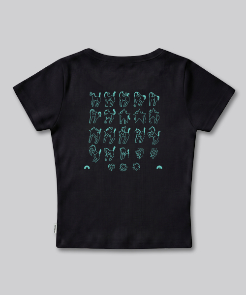 CHICKS(チックス)の「グリッドホーススリム半袖Tシャツブラック(Tシャツ/カットソー・レディース・ブラック・ONE SIZE)」の9枚目の写真