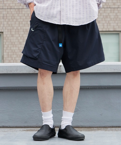 Liberaiders（リベレイダース）の「Liberaiders/リベレイダース DOTAIR UTILITY SHORTS ドットエア チェック柄 ショーツ ハーフパンツ メンズ 2026年 夏 夏服（その他パンツ・メンズ・ブラック・S/M/L）」の4枚目の写真