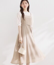 【洗える】メッシュ キャミワンピース
