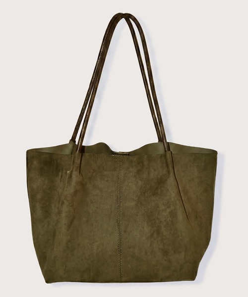 kiehtova(キエトヴァ)の「【kiehtova】FAUX SUEDE TOTE BAG/フォックススウェードトートバッグ KTAC7(トートバッグ・レディース・ブラウン/カーキ・FREE)」の2枚目の写真
