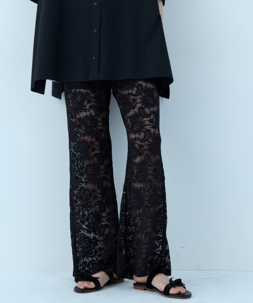 flaeu(フラユ)の「Floral Lace Easy Pants(その他パンツ・レディース・ホワイト/ブラック・FREE)」の1枚目の写真