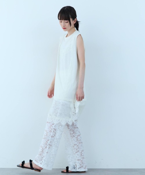 flaeu(フラユ)の「Floral Lace Easy Pants(その他パンツ・レディース・ホワイト/ブラック・FREE)」の12枚目の写真